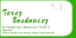 terez boskovicz business card